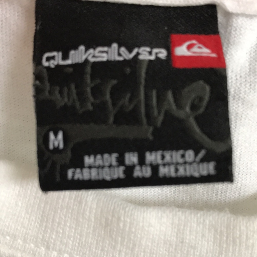 Quicksilver tee - design on front & back and on sleeve Medium Y2K Vintage - Picture 6 of 6